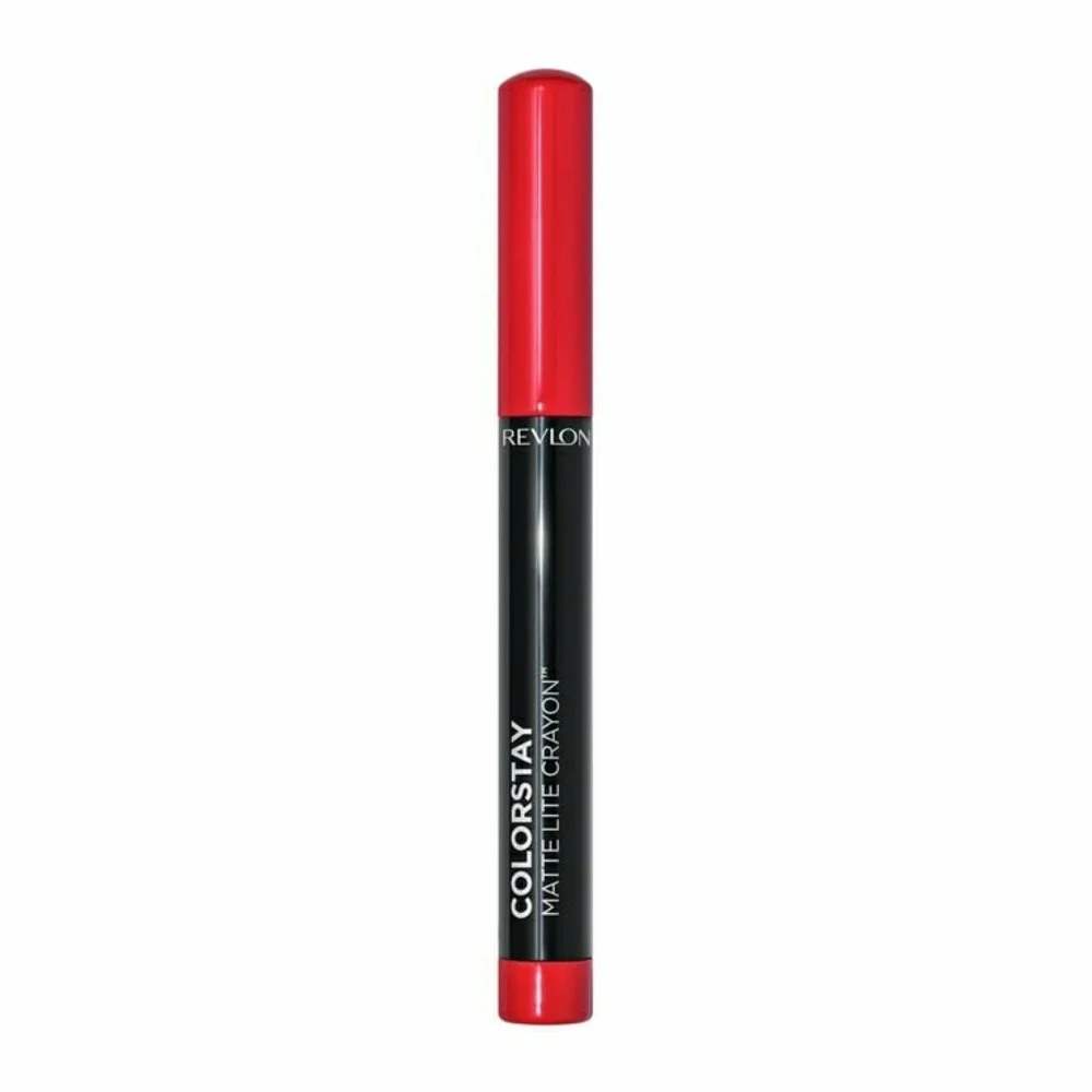 Revlon Colorstay Matte Lip Crayon 010 Air Kiss Bright Red Lipstick NEW
